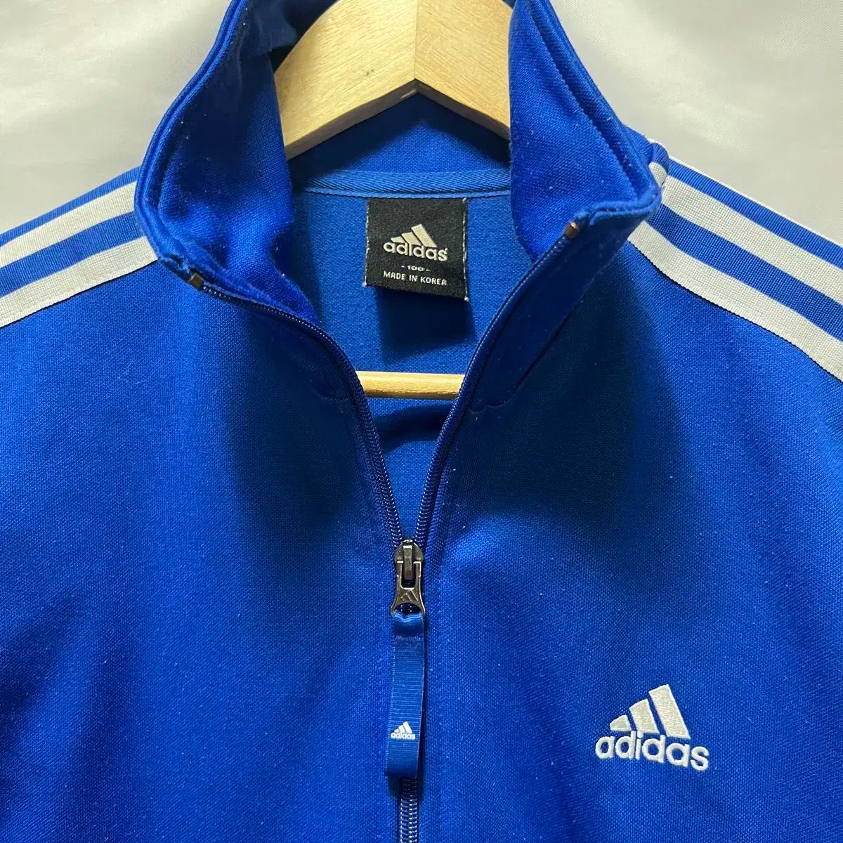 純正品/ 100 adidas(アディダス) 3本線 青 トラックトップス