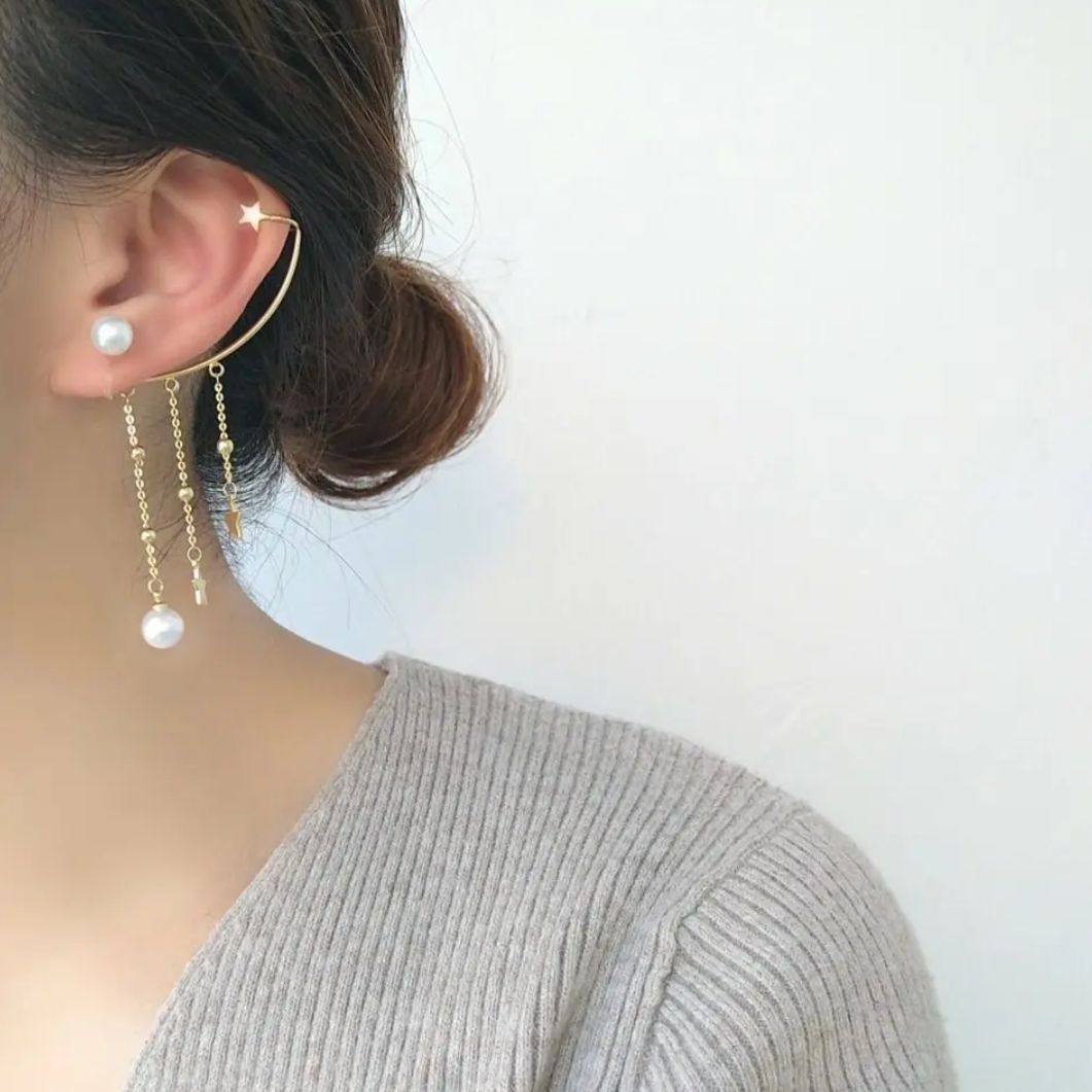 Rabanne パールアシンメトリーピアス　新品未使用品 淡水パール アシンメトリーピアス（VBHA2563__XD）｜ピアス
