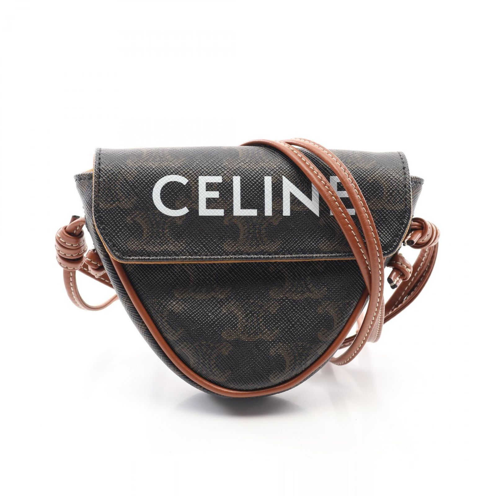 CELINE セリーヌ トライアングル トリオンフ キャンバスバッグ セリーヌCelineトライアングル トリオンフ ブラウン PVC