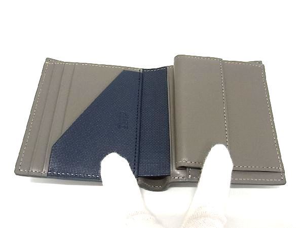 ■新品■未使用■ TAKEO KIKUCHI タケオキクチ PVC 二つ折り 財布 ウォレット メンズ ネイビー系 AK4268
