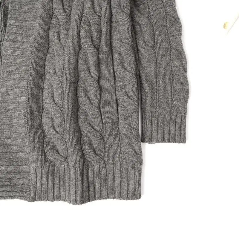  ポロ Ralph Lauren ラルフローレン グレー ウール カシミヤ ローブ カーディガン 長袖 カーディガン ボレロ アンサンブル