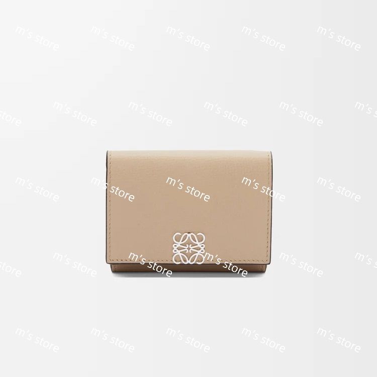 LOEWE ロエベ アナグラム トライフォールド ウォレット 財布 サンド