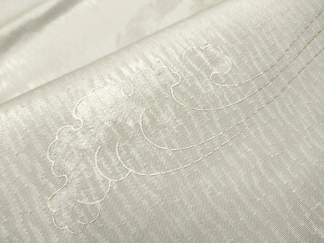 平和屋着物○太鼓柄袋帯 作家物 螺鈿 天女 銀彩 正絹 逸品 CAAR7866hy  