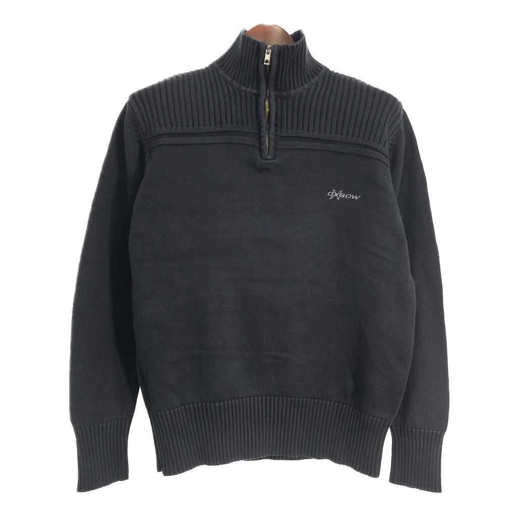 OXBOW オックスボウ ハーフジップ コットンセーター アウトドア ネイビー (メンズ L) 中古 古着 T2970