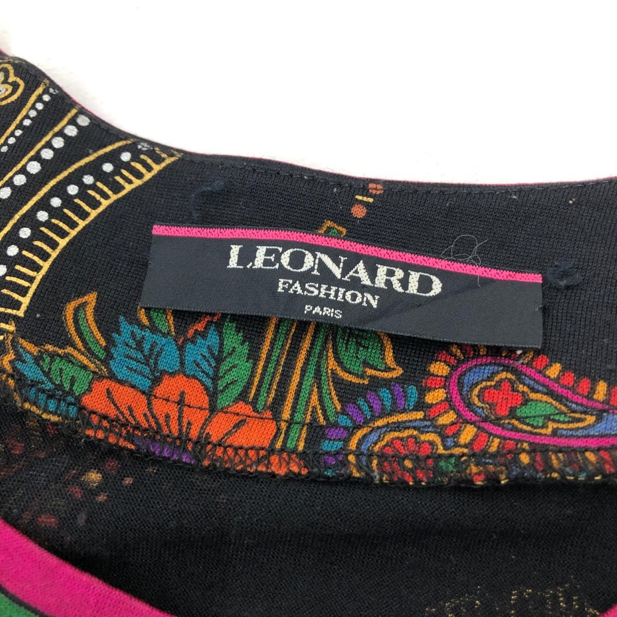 良好 LEONARD レオナール 長袖カットソー Lサイズ 399120