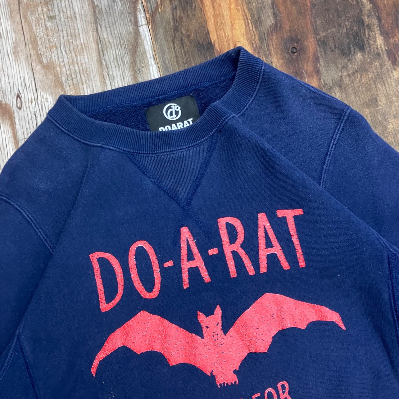 DOARAT ドゥアラット 半袖 前V スウェット ネイビー コウモリ 裏原 