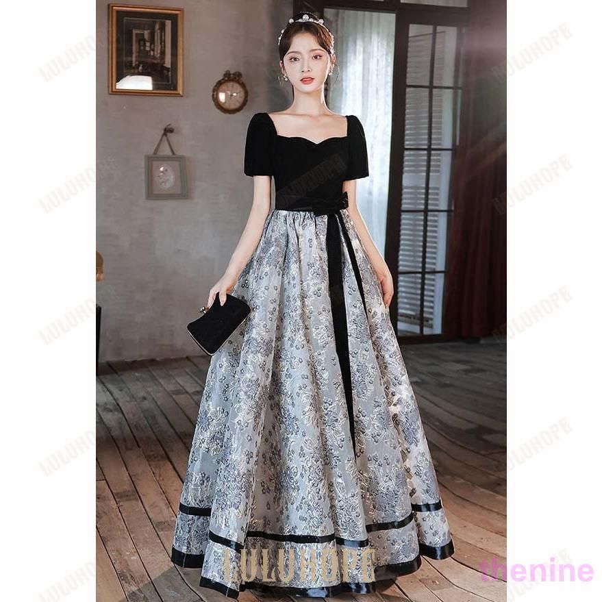 ロングドレス 大人 ピアノ発表会 ドレス 演奏会 結婚式 袖付き 大きい