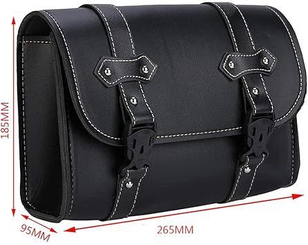 YIBO に適用 バイクツーリング バッグ オートバイバッグ 小物入れ ブラック PUレザー ツールポーチ サイドバッグ ツールバッグ