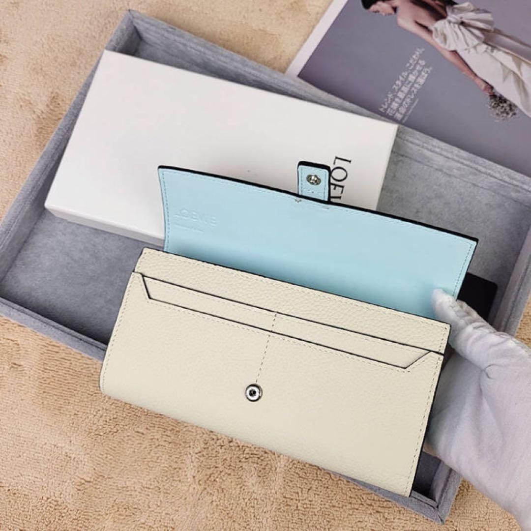 LOEWE ロエベ 長財布 ホワイト ウォレット - メルカリ