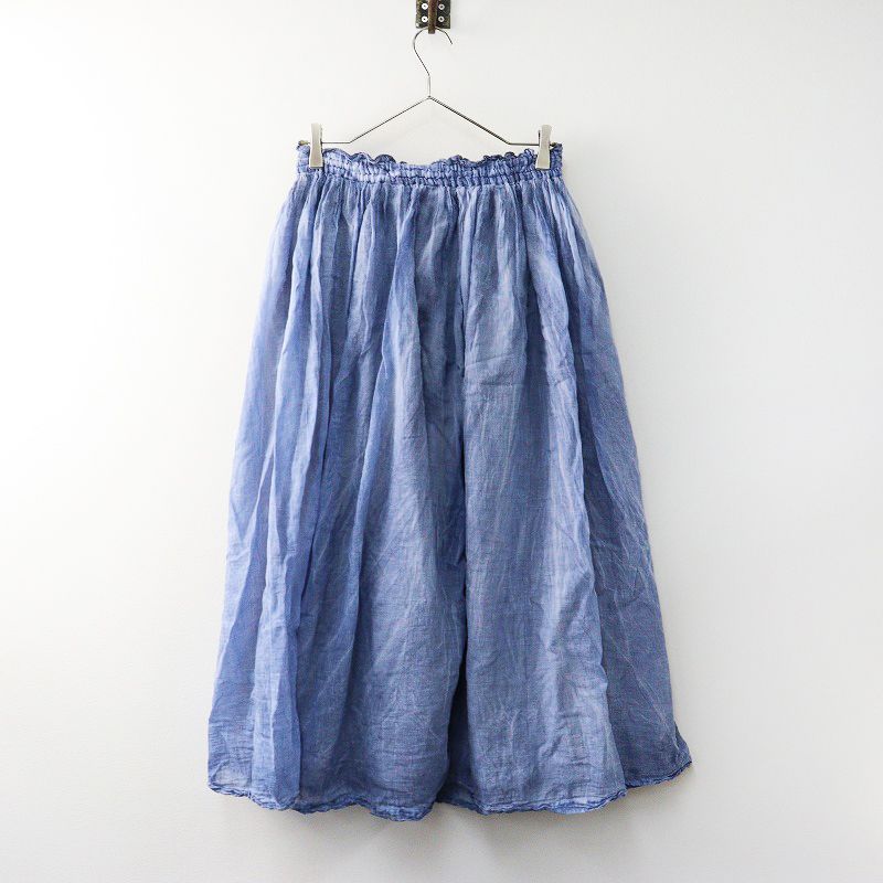 2025AW アデュートリステス ロワズィール ADIEU TRISTESSE LOISIR インドピグメントダイイージーギャザースカート F｜ 2400014601329