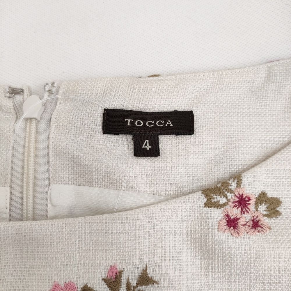 TOCCA トッカ　スプリングコート　ロング　刺繍　綺麗め　アイボリー　サイズ4 TOCCA トッカ スプリングコート ロング 刺繍 綺麗め アイボリー
