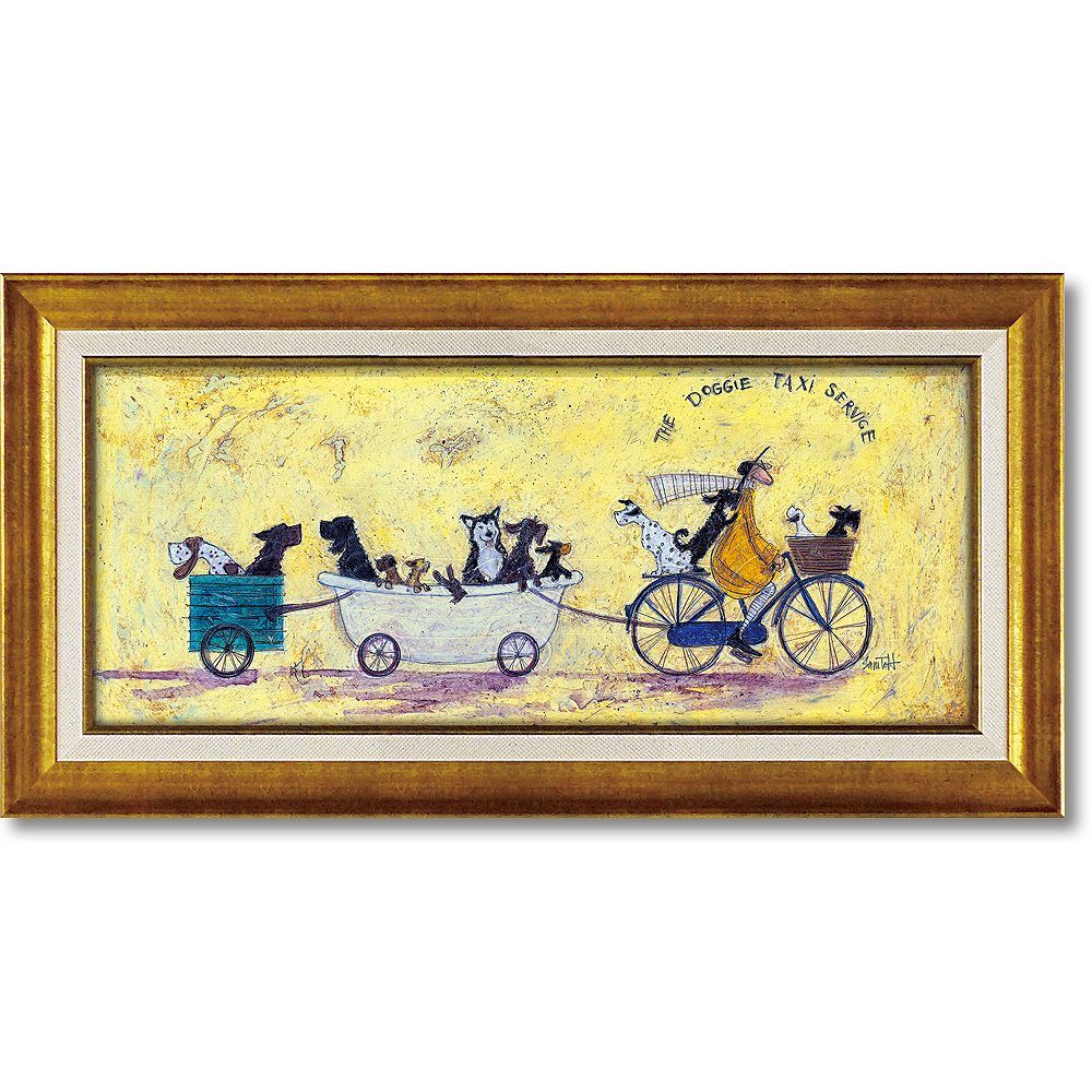 絵画 サムトフト いぬタクシー その他サムトフト作品多数あり インテリア 飾る 風景 額入り 玄関 寝室 部屋 壁飾り かわいい プレゼント ギフト アートフレーム 新築 お祝い 癒し 開店祝 開院祝 贈り物 Lサイズ