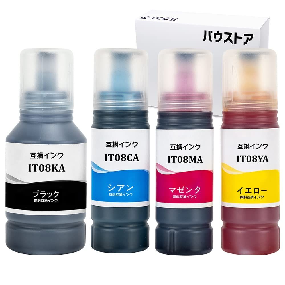 純正品】エプソン インクボトル (えんぴつ削り) IT08A 4色セット