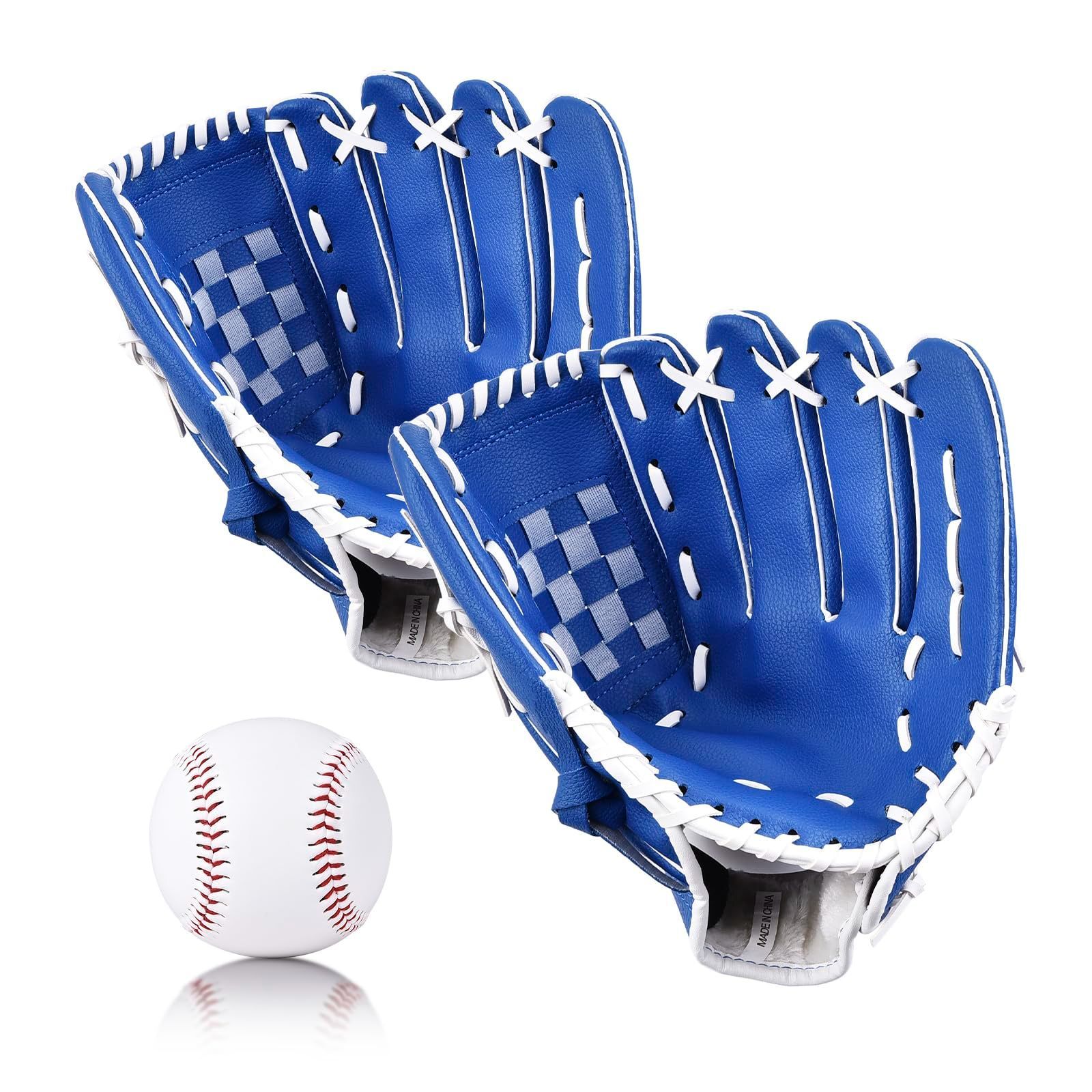 【数量限定】野球グラブ 安全衝撃保護 ボール付属 キャッチボール用 親子交流 Baseball 軟式野球グローブ gloves 全指裹地 野球グローブ 野球グローブ 練習用 10.5インチ+11.5インチ 初心者用 親子