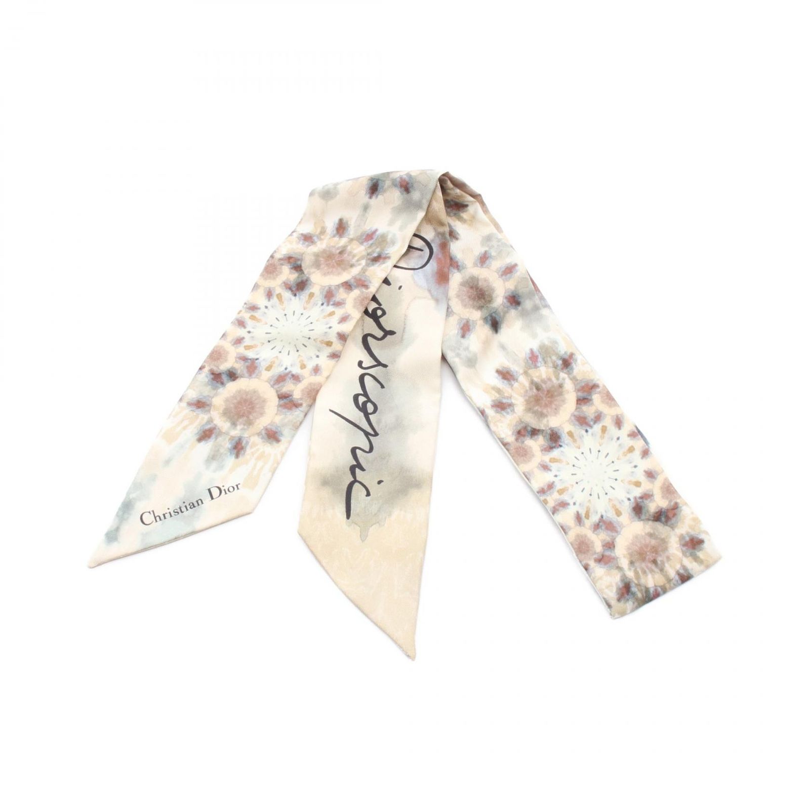 ディオール Dior スカーフ ミッツァ KaleiDiorscopic 花柄 シルク スカーフ レディース Used A