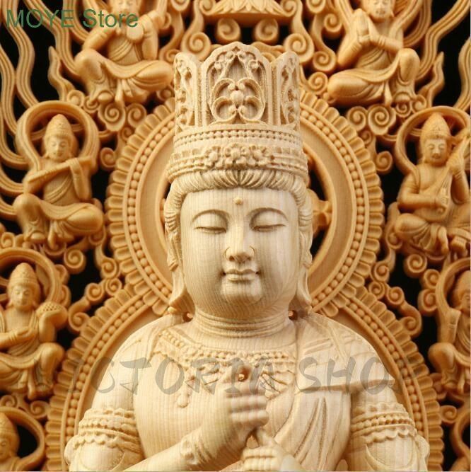 高級ポプラ木材  仏教美術  仏像 精密彫刻 仏像 手製 木彫仏像 大日如来駅像 極上品/綺麗 総檜材 仏教工芸品 木彫仏像 精密彫刻 仏師で仕上げ