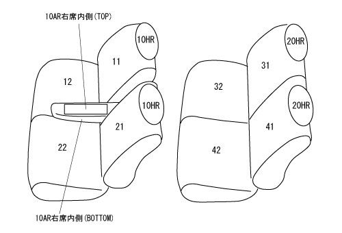 Clazzio クラッツィオ シートカバー ストリームステッチ ステラ LA100F LA110F H25 1～H26 11 ED-0694 BRIGHTFACE_UK