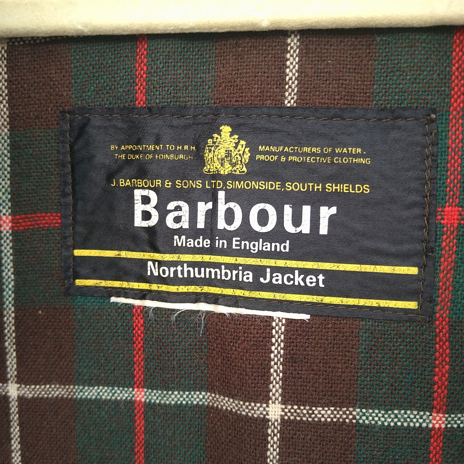 YKK棒ジップ】 80s Barbour NORTHUMBRIA JAKET バブアー ノーザンブリアジャケット 1980年代 ビンテージ 1クレスト  1ワラント 1クラウン - メルカリ