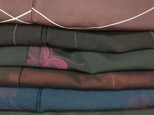 平和屋本店□夏物 小紋 絽 紗 まとめて20点 花柄 手描き 着用可能多数