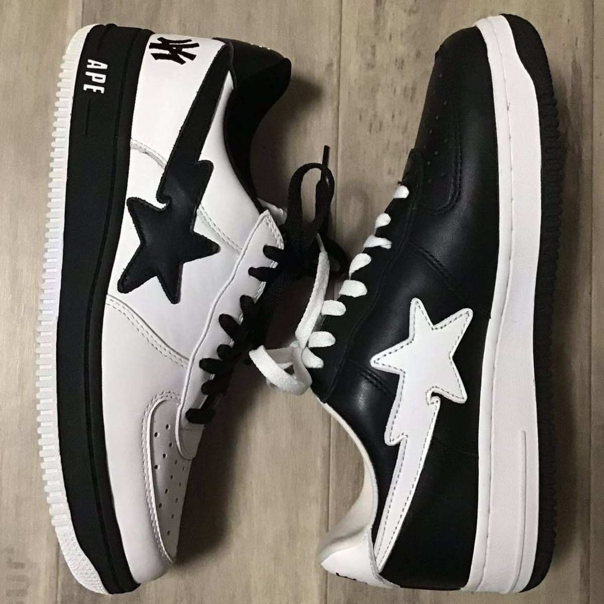 A BATHING APE ア ベイシング エイプ NEIGHBORHOOD BAPESTA (BAPE NBHD BAPE STA) 22AW ネイバーフッド ベイプスタ スニーカー ブラック 黒 サイズ：US10 28.0cm コラボ【メンズ】