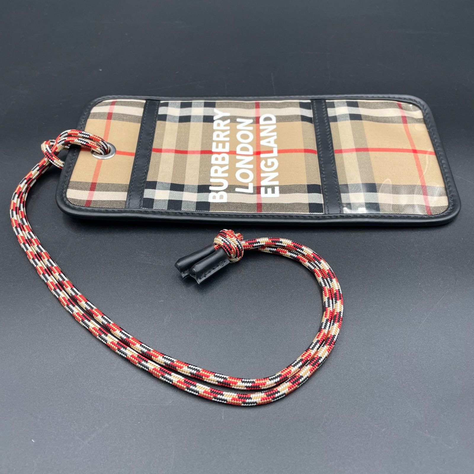 ◇ バーバリー Burberry カードケース ネックストラップ ノバ