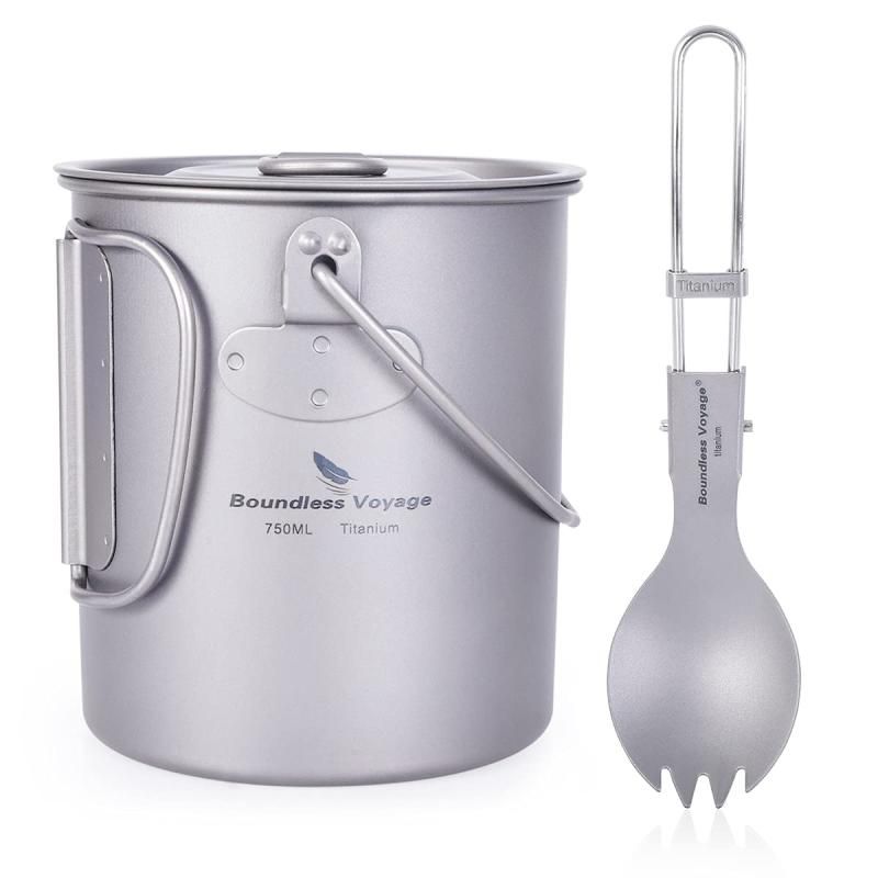 Boundless Voyage チタン食器セットとその他一式 Amazon | Boundless Voyage チタンクッカーセット ソロキャンプ