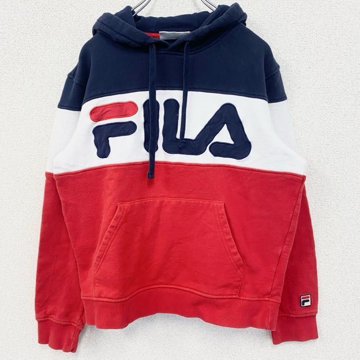 古着 used FILA フィラ パーカー プルオーバー 裏起毛 ブランド