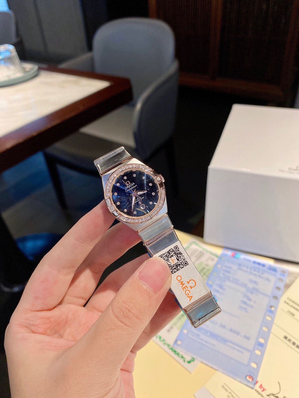 今日 OMEGA ツインエイグル コンステレーション レディース腕時計