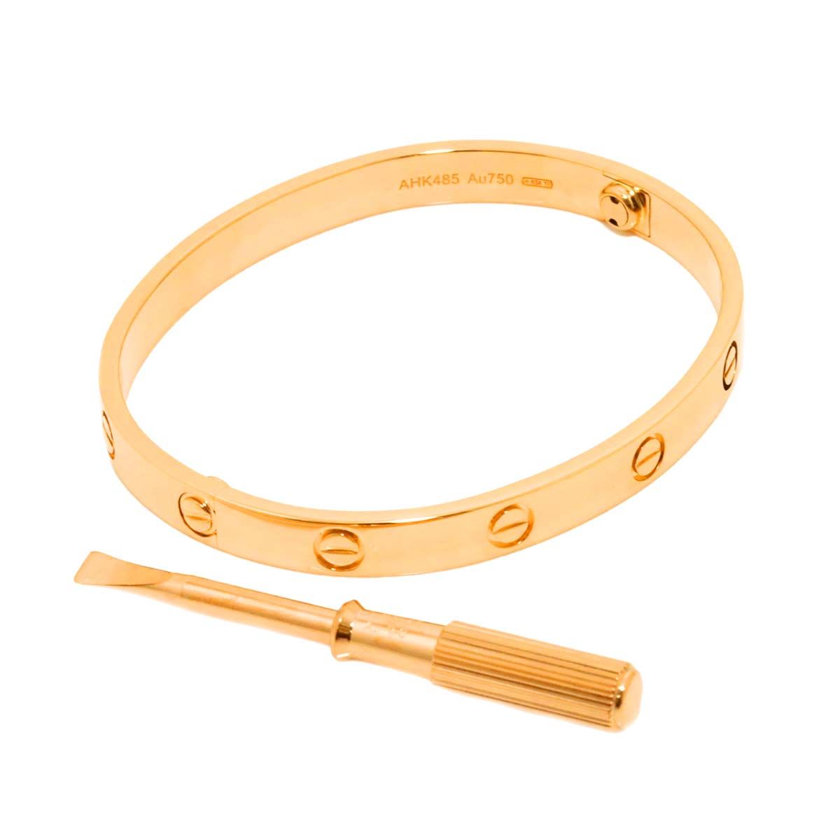 カルティエ Cartier ラブ ブレス #17 K18 PG ピンクゴールド 750