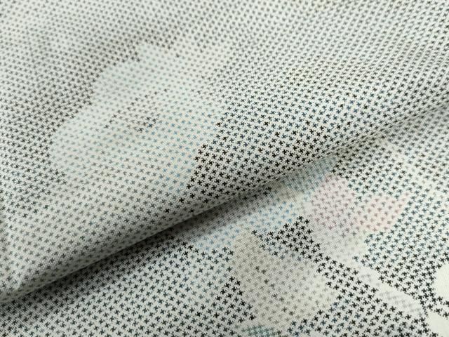 平和屋着物○本場大島紬 白大島 7マルキ 総絣 草花文 正絹 逸品