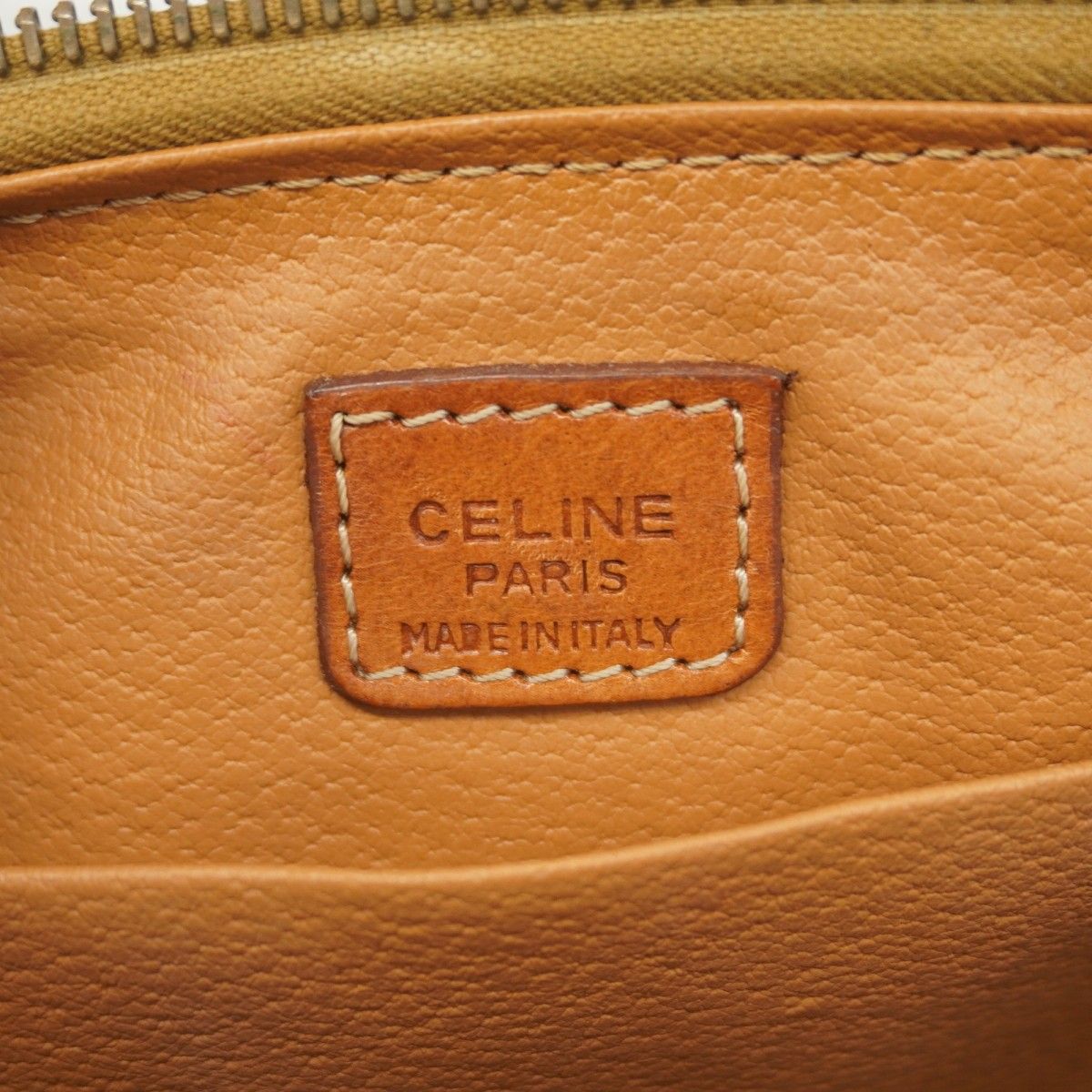 5mb1038 セリーヌ ポーチ マカダム PVC ブラウン ゴールド金具 レディース DECORATOM_COM_BR