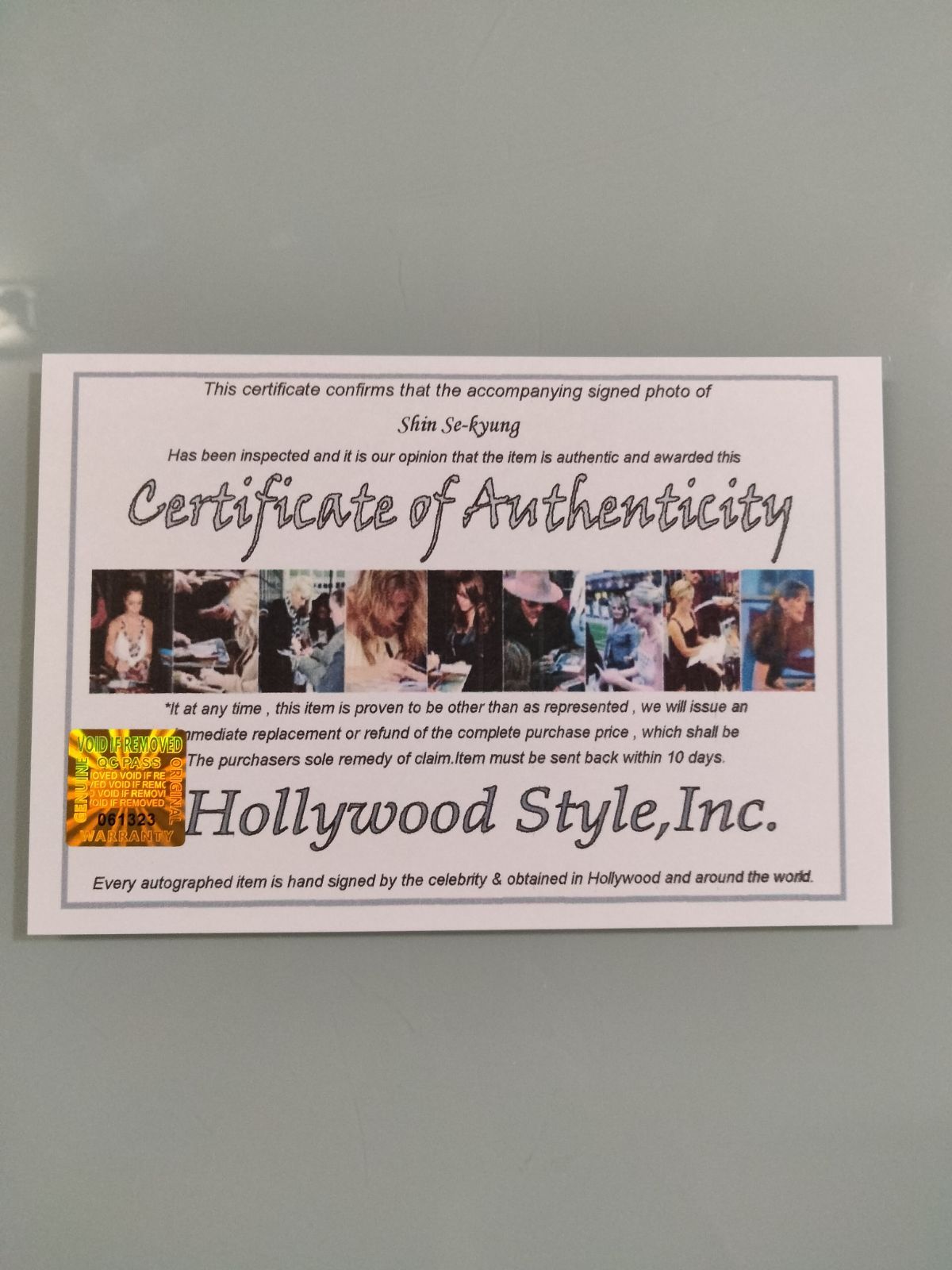 シン・セギョン直筆サイン入り2Lサイズ写真…Shin Sae-kyeong…明日に