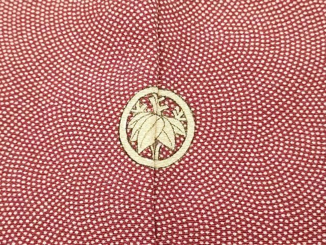 平和屋着物○江戸小紋 作家物 鮫小紋柄 唐草文 黒地 さが美扱い