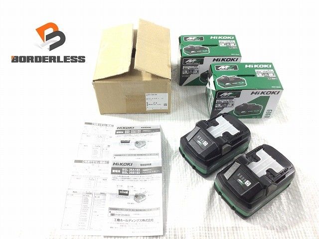 ♥品 2点セット HiKOKI ハイコーキ 36V 4.0Ah 純正 マルチボルトバッテリー BSL36B18X リチウムイオン蓄電池117573