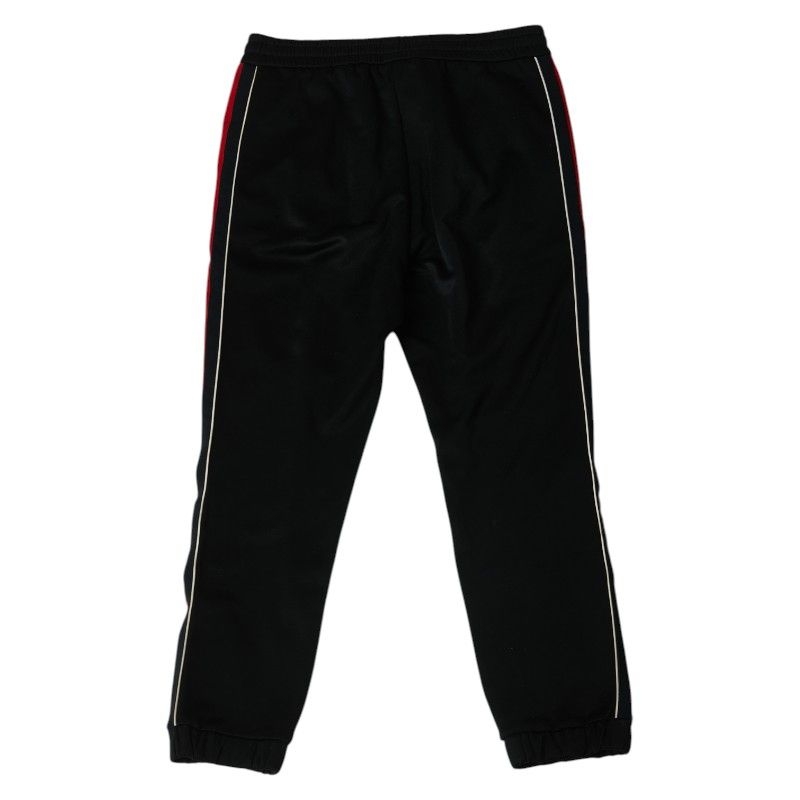 グッチ ジャージ スウェットパンツ サイズ M ブラック レッド ポリエステル コットン レディース GUCCI 245-32325
