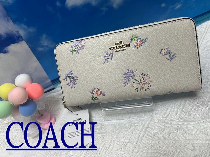 COACH 財布 コーチ 長財布 フラワー ホワイト ロング ジップ アラウンド シグネチャー ラウンドファスナーレディース バレタインディー プレゼント 贈り物 ギフト  財布 レディース 新品未使用 ブランド    A333-F69832 13