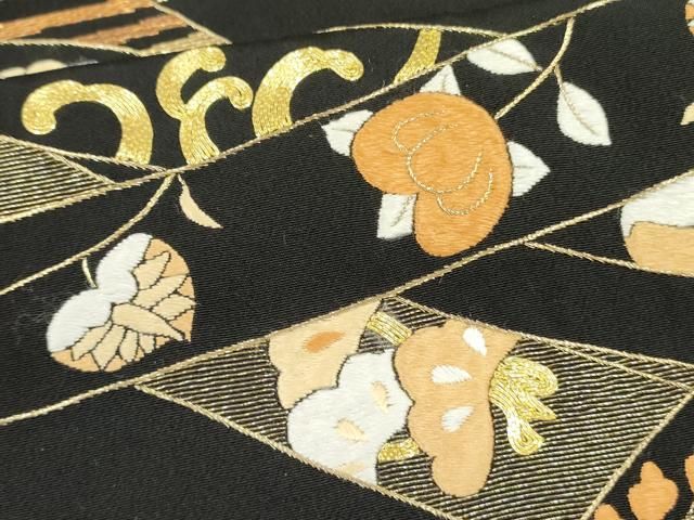 平和屋着物○豪華色留袖 総刺繍 駒刺繍 鳳凰華文 金銀糸 正絹 逸品