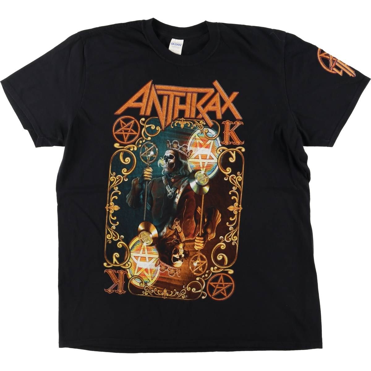 古着 ギルダン GILDAN ANTHRAX アンスラックス バンドTシャツ バンT メンズXL相当|eaa546067