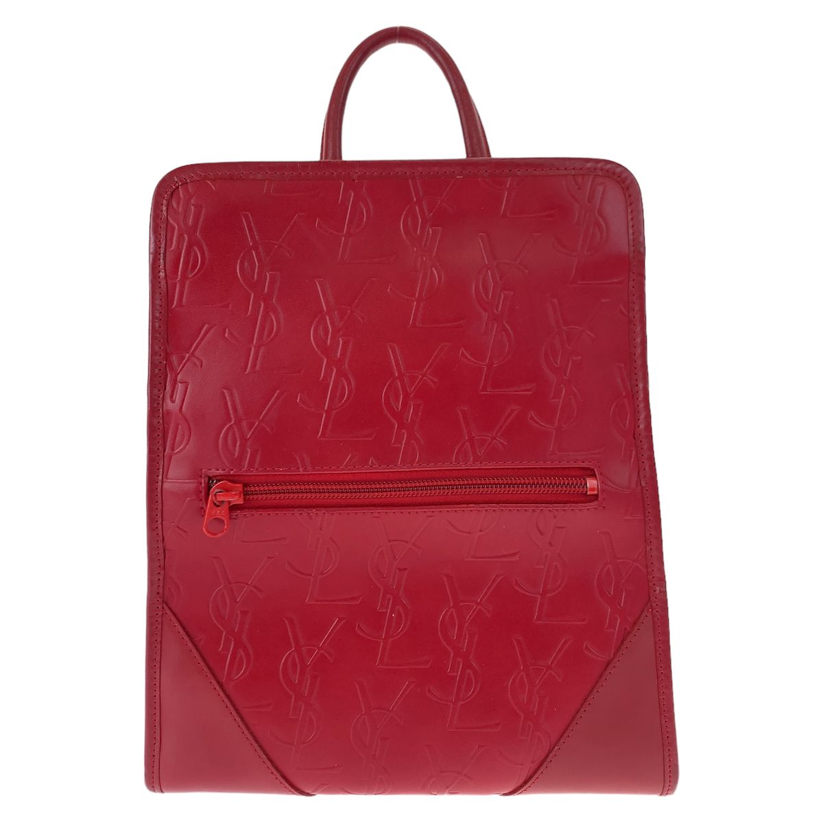 イヴサンローラン　ヴィンテージ　YSL ロゴ リュック レザー ネイビー イヴサンローラン ヴィンテージ YSL ロゴ リュック レザー