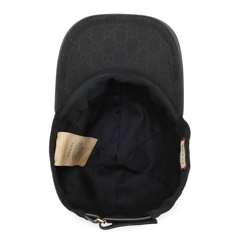 GUCCI ベースボールキャップ オリジナルGGキャンバス　ブラック　Lサイズ グッチ 小物オリジナルGGキャンバス ベースボール キャップ