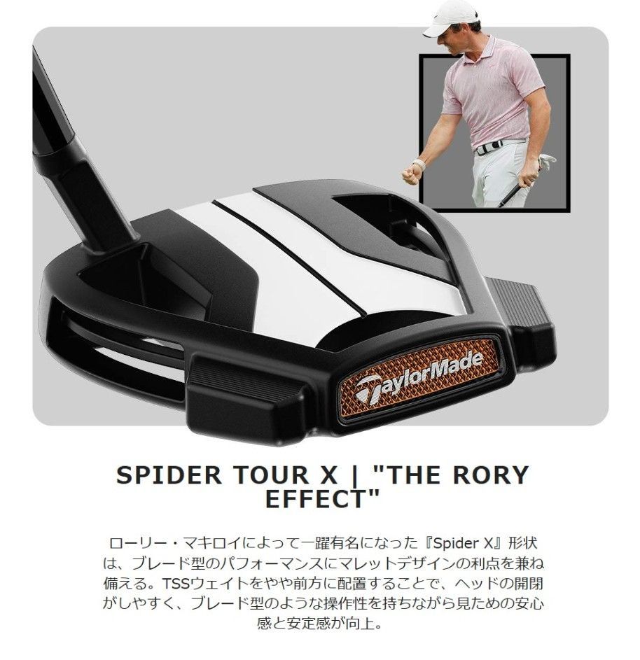 【新品未使用】テーラーメイドスパイダーツアーX スモールスラントブラックシリーズ TaylorMade テーラーメイド スパイダー ツアーX スモール