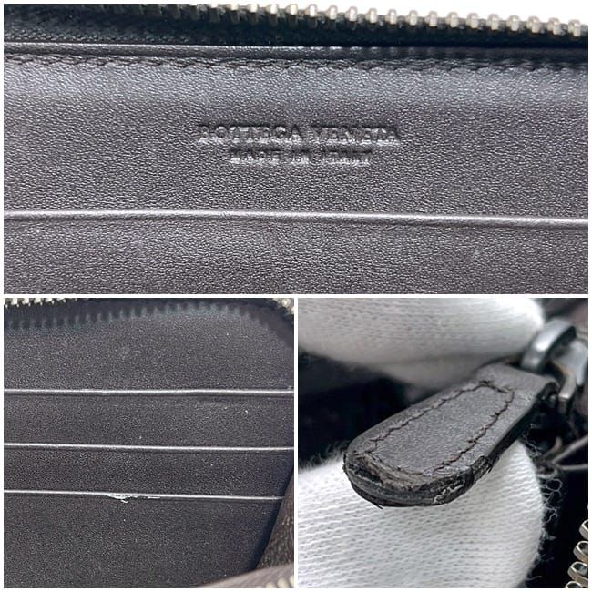 ボッテガヴェネタ ラウンドファスナー 長財布 ブラウン イントレ  