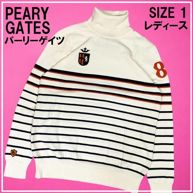 PEARLY GATES パーリーゲイツ タートル ニットセーター ホワイト 1