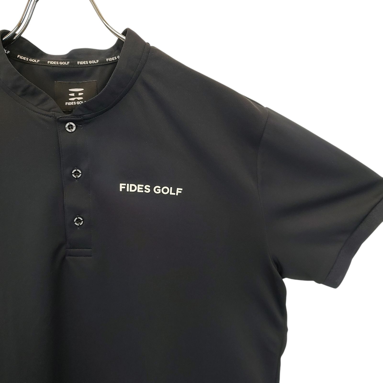 FIDES GOLF フィデス ゴルフ BOMBER NECK LOGO S/S 半袖 ノーカラー