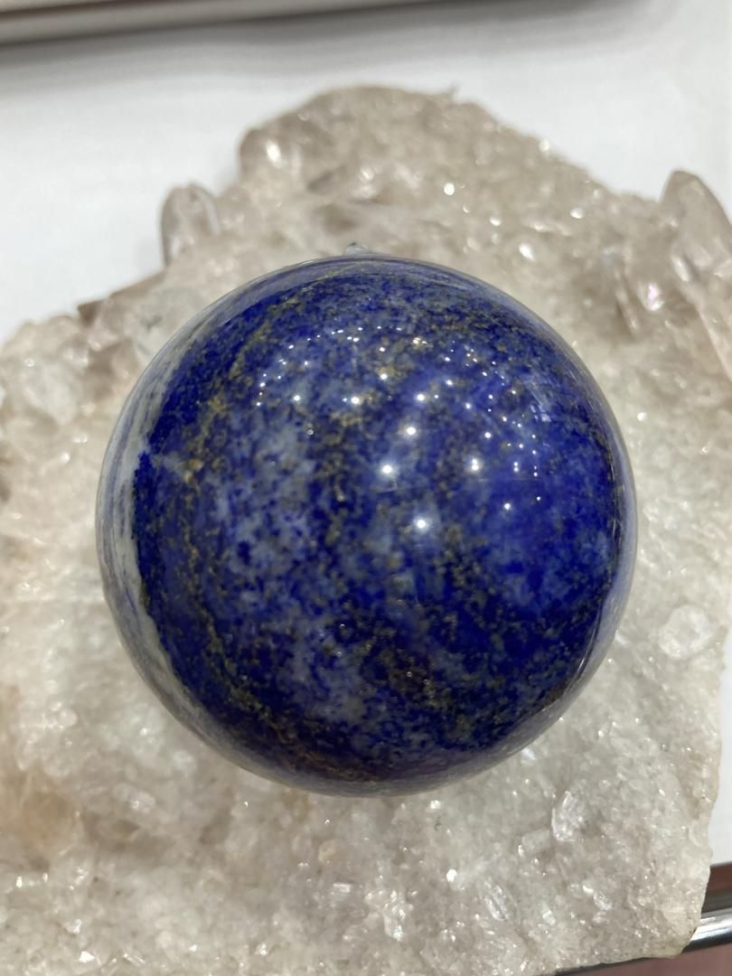 E26118】 ラピスラズリ 球 スフィア 黄鉄鉱 パイライト アラビアの夜空