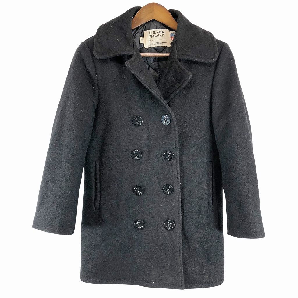 USA製80〜90s Schott NYC PコートU.S.740Nウール 90年代 USA製 Schott ショット U.S.740N ウール ピーコート 防寒