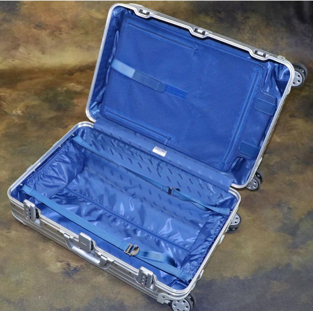 未使用級】RIMOWA□トパーズ□64l□マルチホイール□青ロゴ□ツノ有り