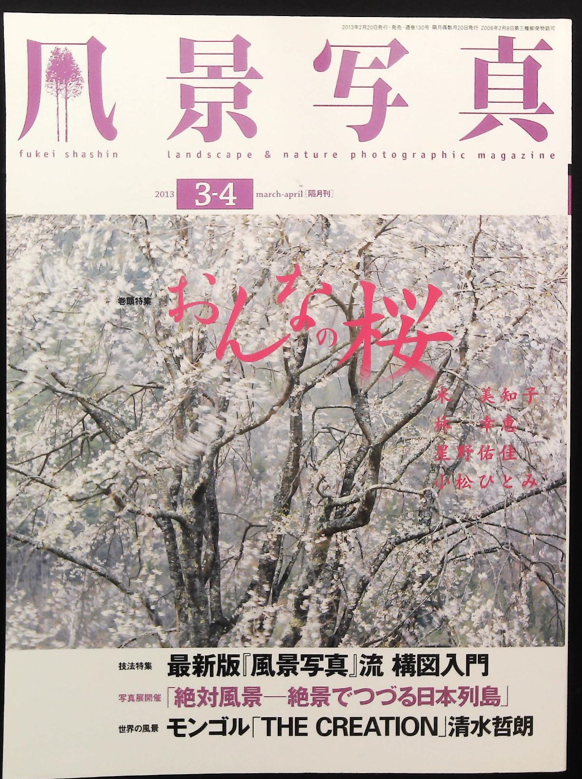 風景写真 2013年3-4月号 ☆おんなの桜 □最新風景写真流構図入門
