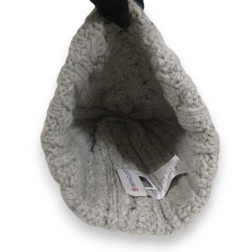 美品 MONCLER モンクレール ウール ロゴワッペン ケーブルニット