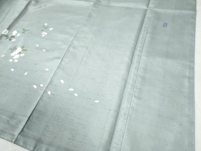 平和屋着物○本加賀友禅作家 村越幸雪 訪問着 白山紬 童子遊び 正絹